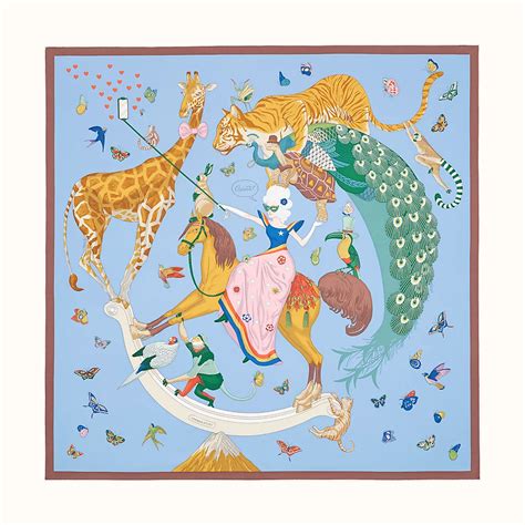 hermes stork scarf